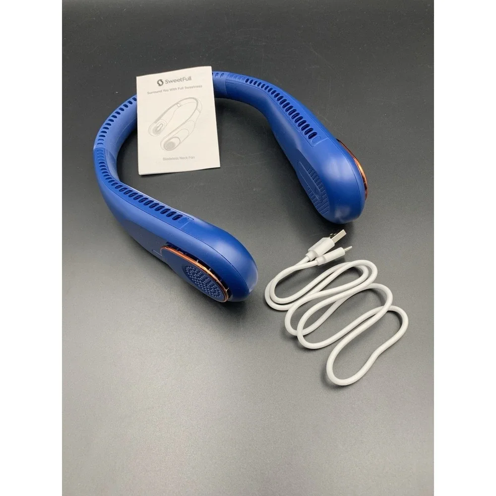 Powerful SWEETFULL S60 Neck Fan - Bladeless Cooling USB-C Rechargeable 4000mAh